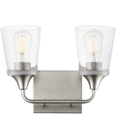 Hudson 2-Light Bath Vanity Satin Nickel