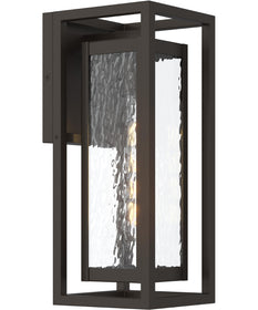 Shaw 15 inch 1 Light Outdoor Wall Light with Clear Glass Antique Bronze