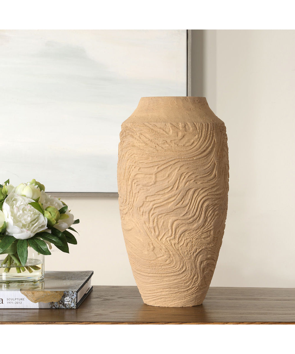 Sandstone Flow Large Terracotta Vase