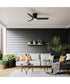 Rynn 48-in. 3-Blade Flush Mount Modern LED Ceiling Fan Matte Black