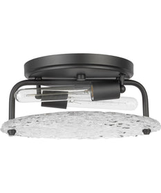 Glacier 2-Light Close-to-Ceiling Matte Black