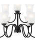 Bronson 9 Light Chandelier Matte Black