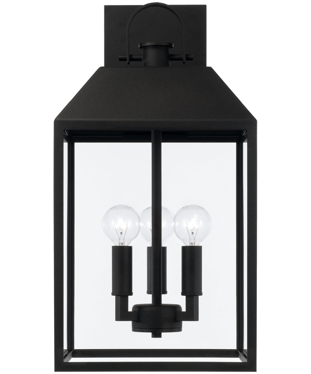 Nelson 3-Light Outdoor Wall-Lantern Black