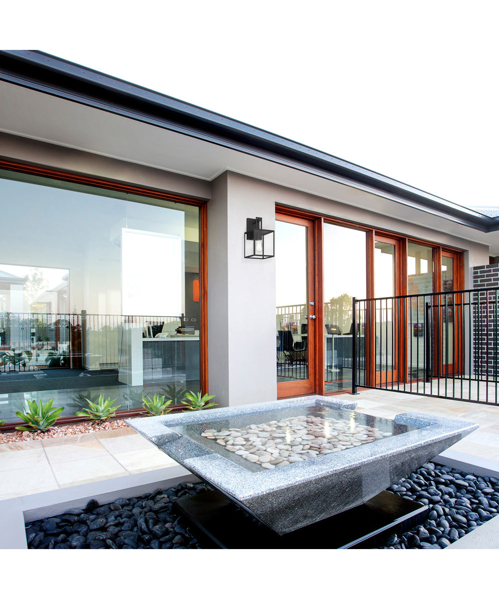 Preston 1 Light Wall Lantern Matte Black