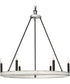 Galloway 6-Light 28.25" Modern Farmhouse Chandelier with Distressed White Accents Matte Black