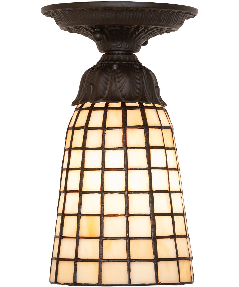 5" Wide Terra Bone Flush Mount