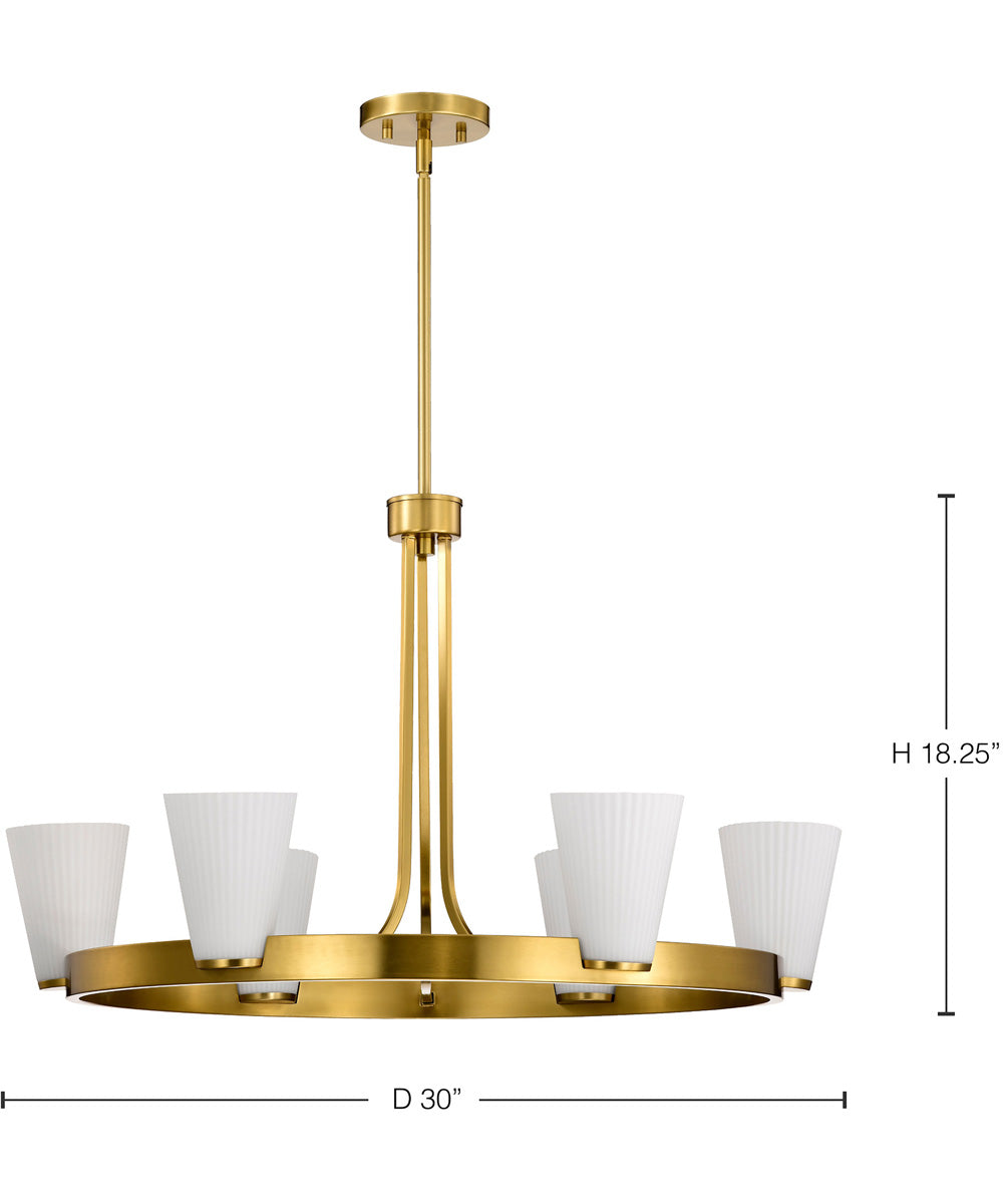 Royale 5-Light Chandelier Burnished Brass