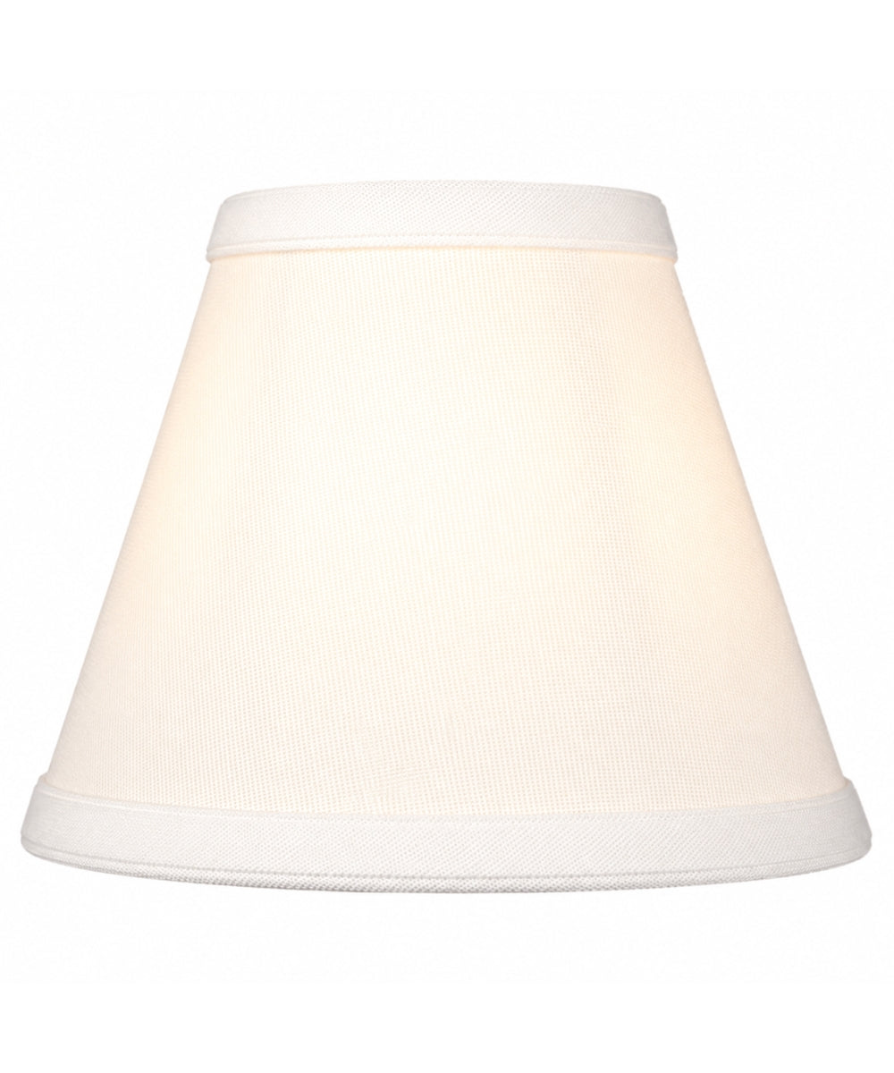 6"W x 5"H Chandelier White Linen Clip-On Lampshade