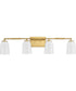 Spenser 4-Light Industrial Vanity Light Brushed Gold
