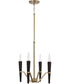 Enzo 4-Light Chandelier Aged Brass and Black