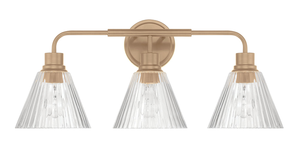 Pleated 3-Light Lighting Premium Bronze