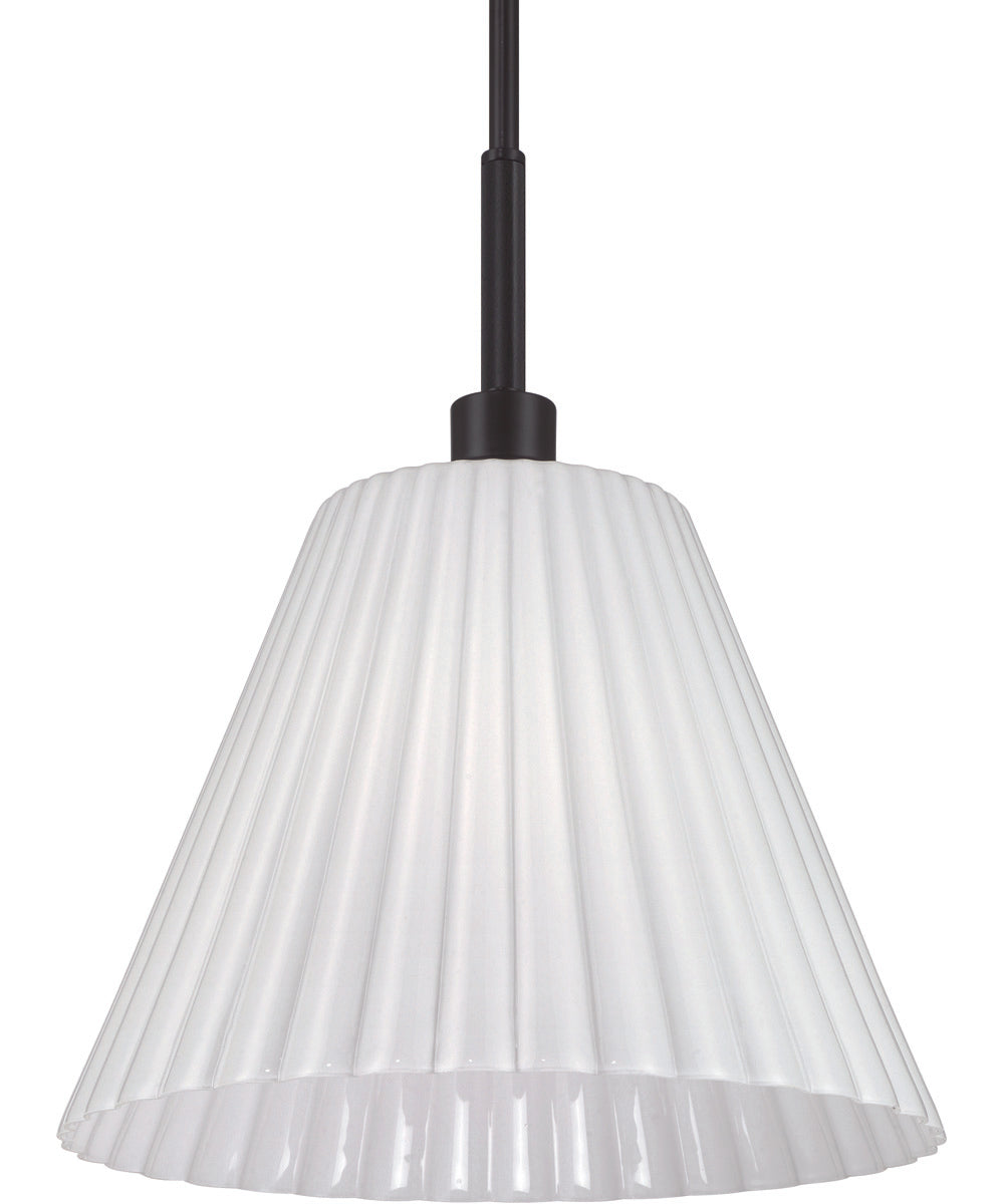 Pleated II 1-Light Lighting Flat Black