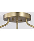 Amado 3-Light Close-to-Ceiling Vintage Brass