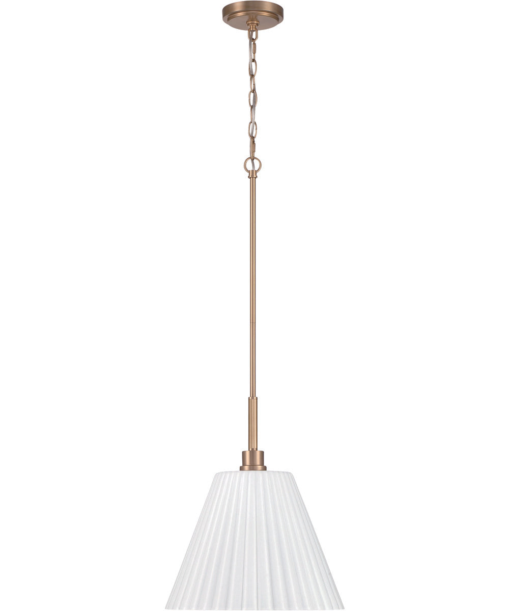 Pleated II 1-Light Lighting Premium Bronze