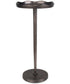 Accent Table with Scalloped Top in Antique Bronze