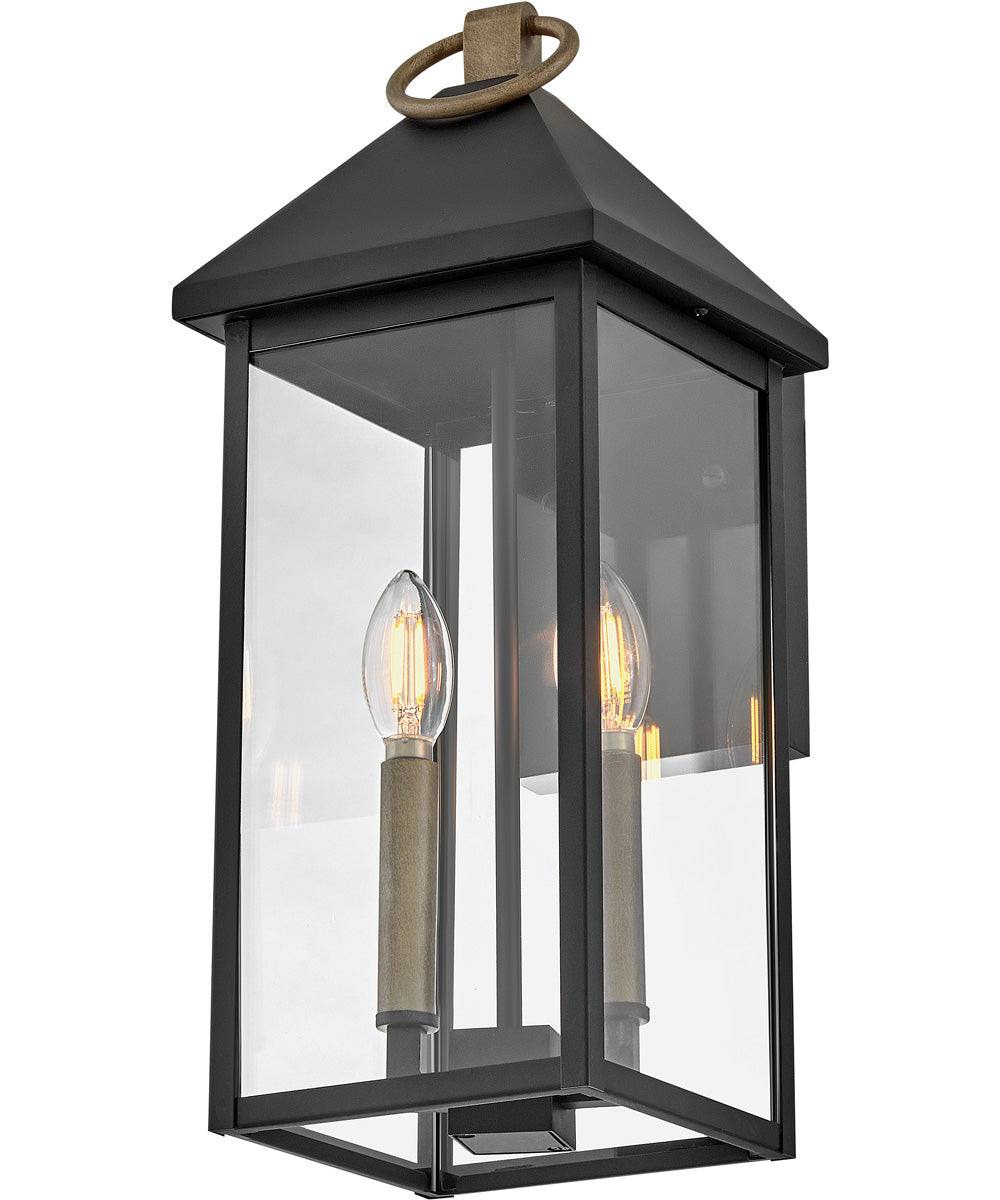 Rhett 2-Light Medium Wall Mount in Black