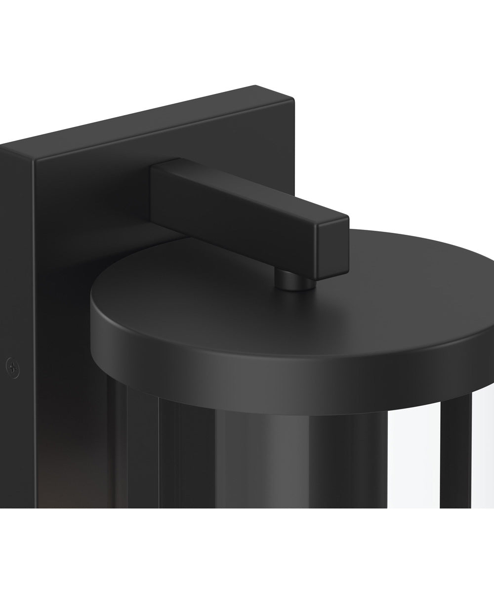 Kagen Large Outdoor Wall Light with Clear Glass Panels Matte Black