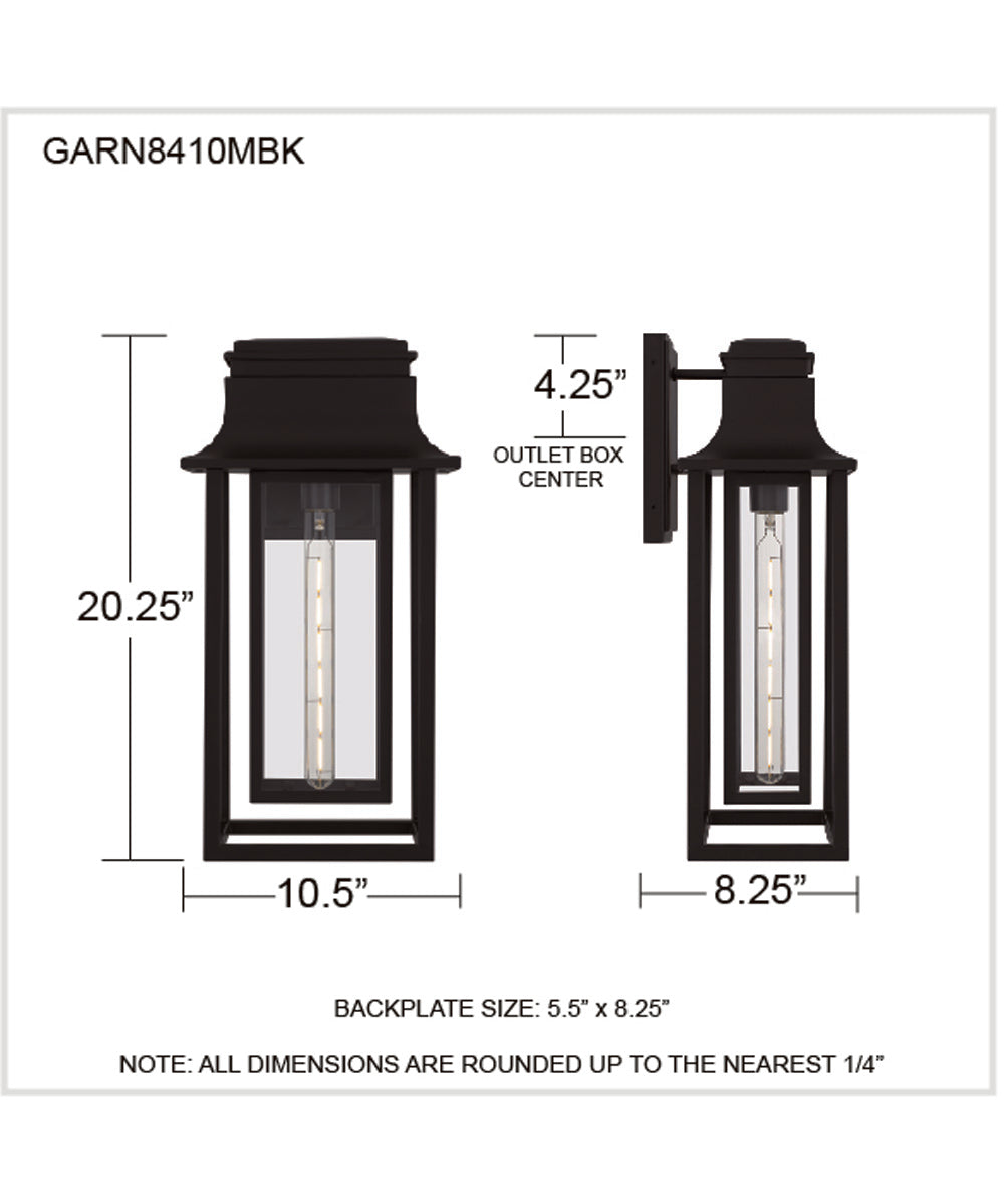 Garner 1-light Outdoor Wall Light Matte Black