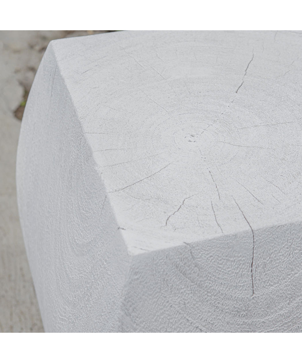 Grove Ivory Wooden Accent Stool