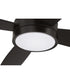 DeMarco 52" 4-blade Ceiling Fan Indoor/Outdoor Damp Rated 1-Light Fan Flat Black