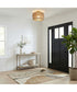 Archer 1-Light Semi-Flush Blonde Wood and Matte Brass
