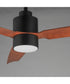 Falcon DC 52 inch Indoor/Outdoor Fan w LED Light Kit Black / Walnut