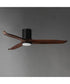 Woodwind 52 inch Solid Wood Blade Hugger Fan w LED Black