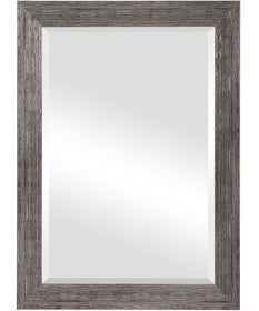 26x36" Wall Mirror Slightly Raised in Silver Tones