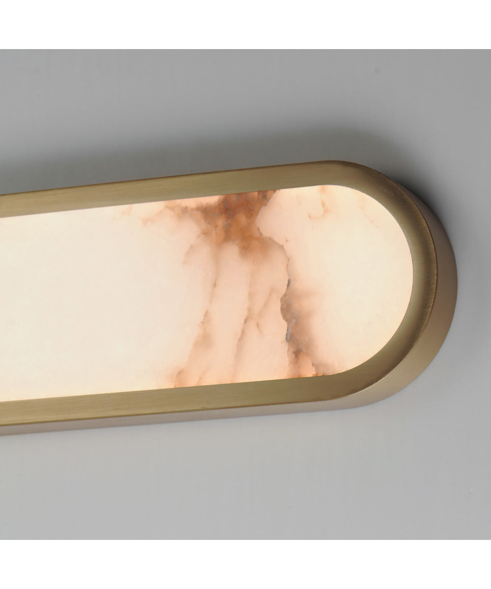 Plinth 24 inch LED  Alabaster Wall Sconce Natural Aged Brass