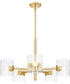 Aries 5 Light Chandelier  Brushed Gold