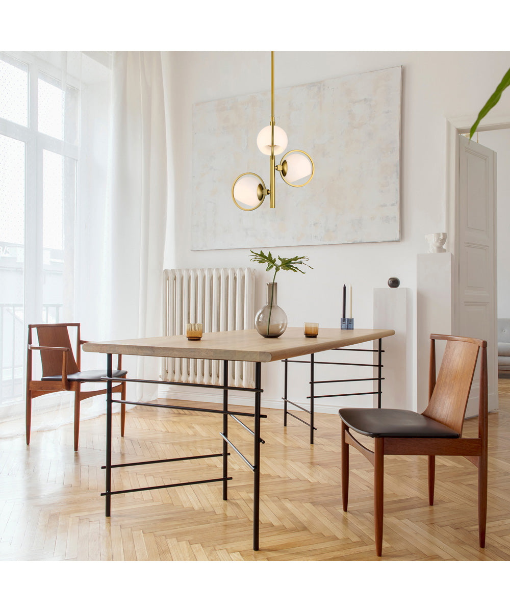 Teatro 3 Light Pendant Brushed Gold