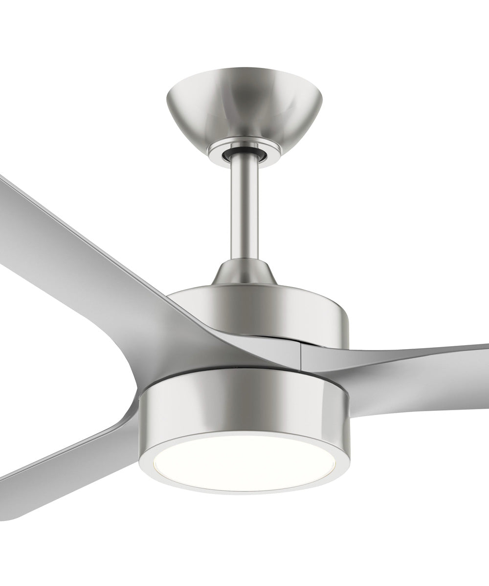 Axion II 52 in. 3-Blade Modern LED Ceiling Fan Brushed Nickel