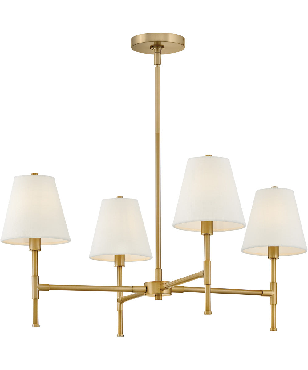 Beale 4-Light Medium Single Tier in Lacquered Brass