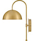 Lou 1-Light Medium Single Light Sconce in Lacquered Brass