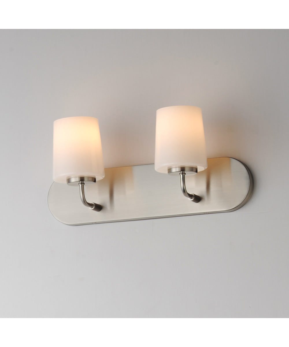 Durham 2-Light Strip Bath Vanity Satin Nickel