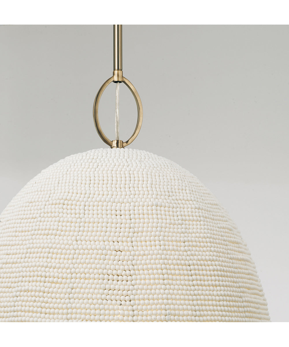 Natalia 1-Light Pendant Aged Brass