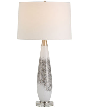 Quinn White & Silver Table Lamp