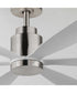 Petals 60 inch 6-Blade Fan w LED Satin Nickel