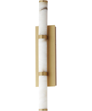 Aragon 26 inch Bath Vanity White Alabaster / Gold