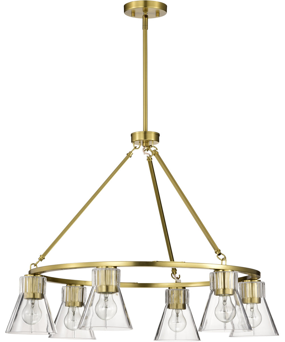 Gianna 6-Light Chandelier Vintage Brass