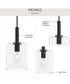 Reines 1-Light Pendant with Clear Glass Shade Matte Black