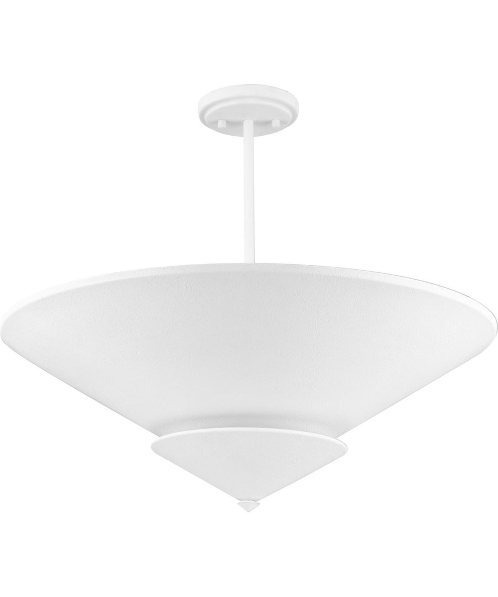 Pinellas 25 in. 4-Light Flush Mount White Plaster