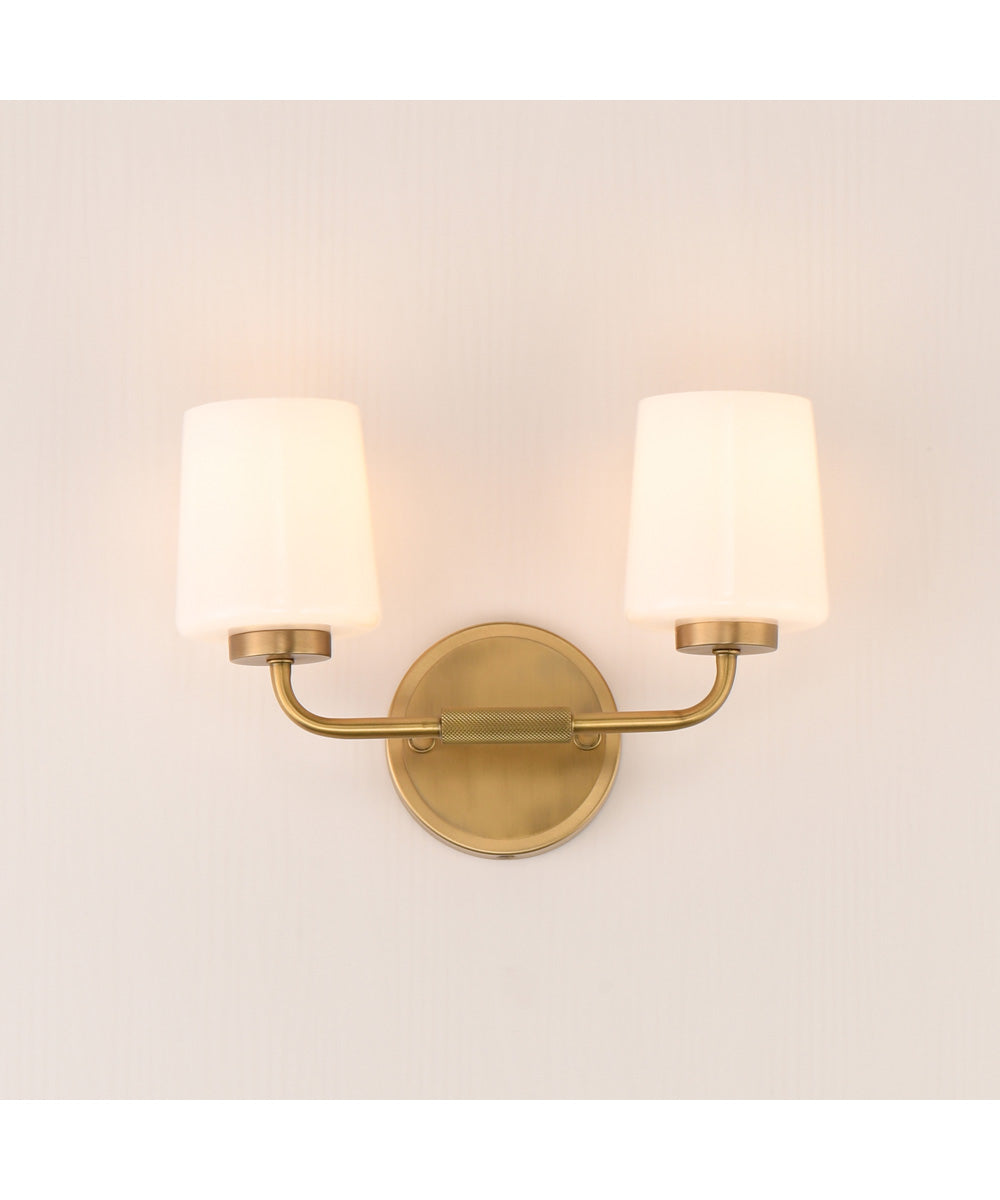 Durham 2-Light Sconce Natural Aged Brass