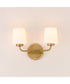 Durham 2-Light Sconce Natural Aged Brass