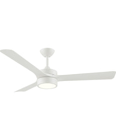Axion II 52 in. 3-Blade Modern LED Ceiling Fan Matte White