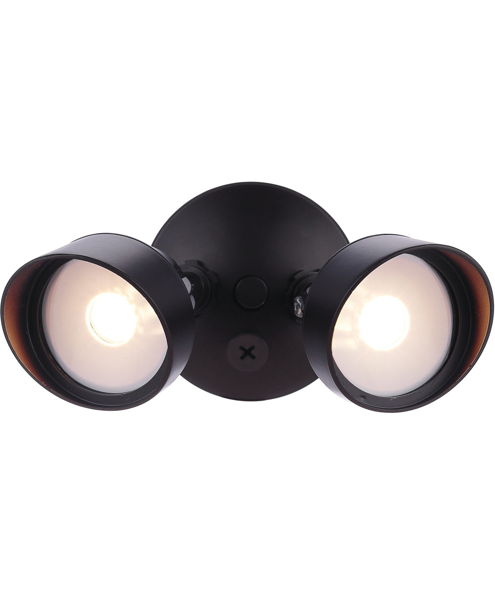 LED Flood 2-Light Outdoor Lighting Bronze