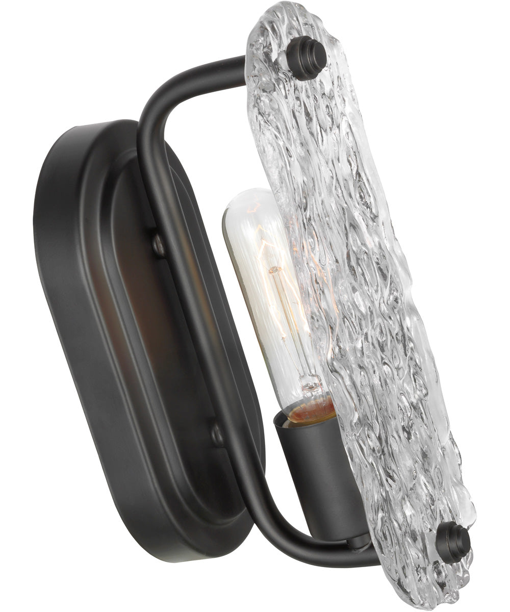 Glacier 1-Light Vanity & Wall Matte Black