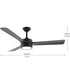 Axion II 52 in. 3-Blade Modern LED Ceiling Fan Matte Black