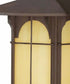 Aztec 14"H 1-Light Olde Brick Bronze Finish with Amber Honey Opal Glass Shade Outdoor Wall Lantern