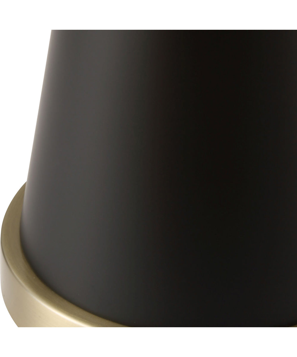 Floor Lamp in Antique Brass and Crystal with White Linen